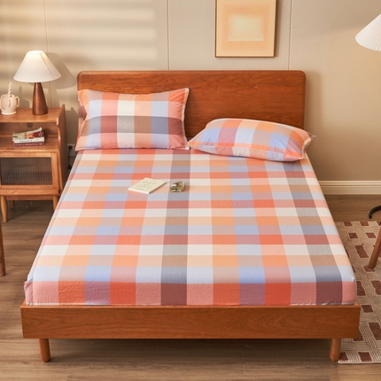 91家纺网 家纺一手货源 找家纺 （总）恒爱家纺  2023新款舒适亲肤全棉色织水洗棉床笠