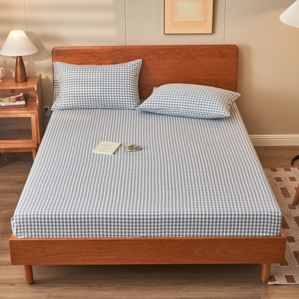 91家纺网 家纺一手货源 找家纺 （总）恒爱家纺  2023新款舒适亲肤全棉色织水洗棉床笠