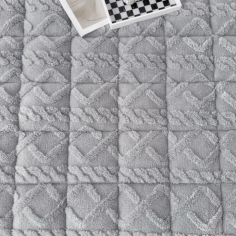 91家纺网 家纺一手货源 找家纺 （总）纽缦家纺 2023新款纯色兔兔绒塔芙绒夹棉床垫