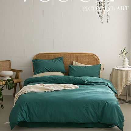 91家纺网 家纺一手货源 找家纺 （总）新款秋冬40S水洗棉四件套-晚风（英文版）