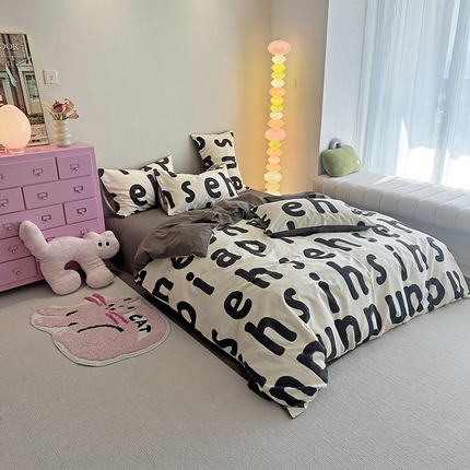 91家纺网 家纺一手货源 找家纺 （总）千朵 2023新款全棉生态磨毛四件套