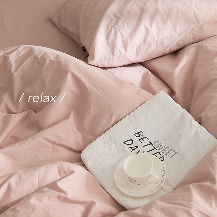 91家纺网 家纺一手货源 找家纺 新款秋冬40S水洗棉四件套-晚风（英文版） 晚风-果冻粉