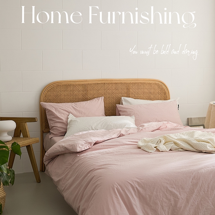 91家纺网 家纺一手货源 找家纺 新款秋冬40S水洗棉四件套-晚风（英文版） 晚风-果冻粉