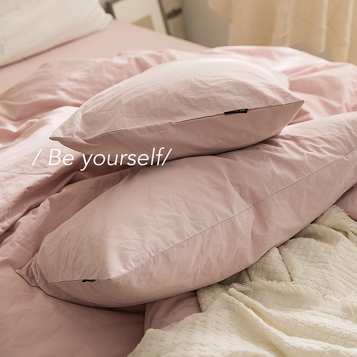 91家纺网 家纺一手货源 找家纺 新款秋冬40S水洗棉四件套-晚风（英文版） 晚风-果冻粉