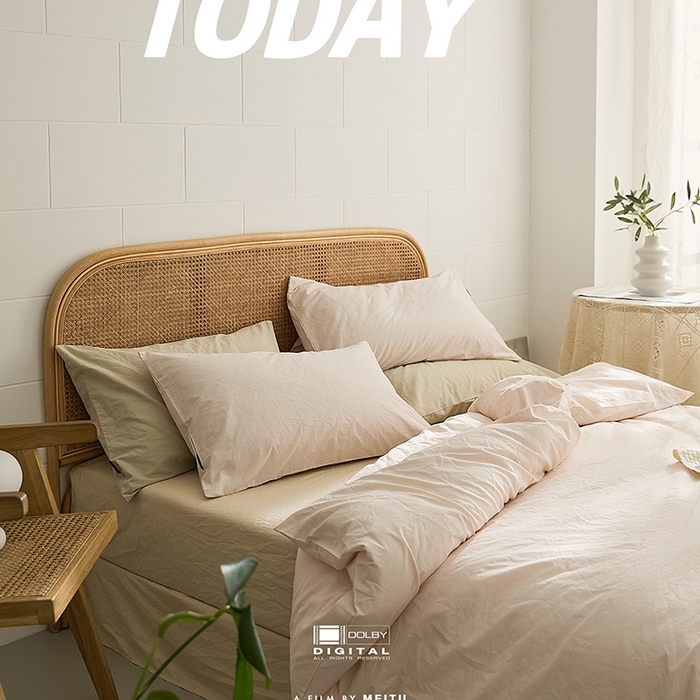 91家纺网 家纺一手货源 找家纺 新款秋冬40S水洗棉四件套-晚风（英文版） 晚风-玉粉