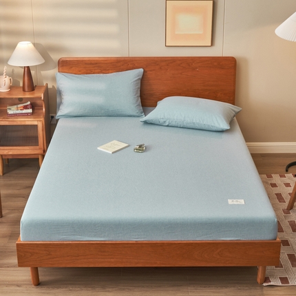 91家纺网 家纺一手货源 找家纺 （总）恒爱家纺  2023新款舒适亲肤全棉色织水洗棉床笠