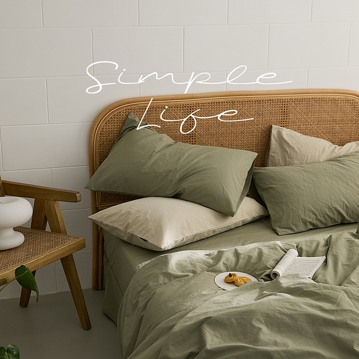 91家纺网 家纺一手货源 找家纺 新款秋冬40S水洗棉四件套-晚风（英文版） 晚风-春辰绿