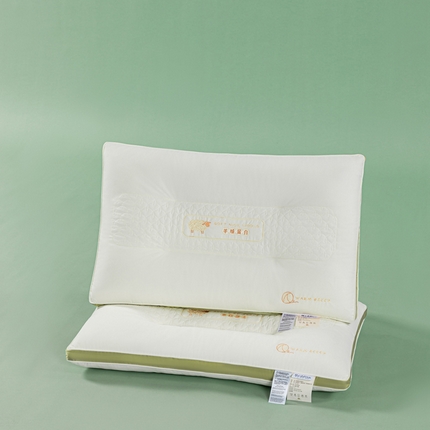 91家纺网 家纺一手货源 找家纺 麦肯锡 2023新款羊绒蛋白护颈款枕头 绿色