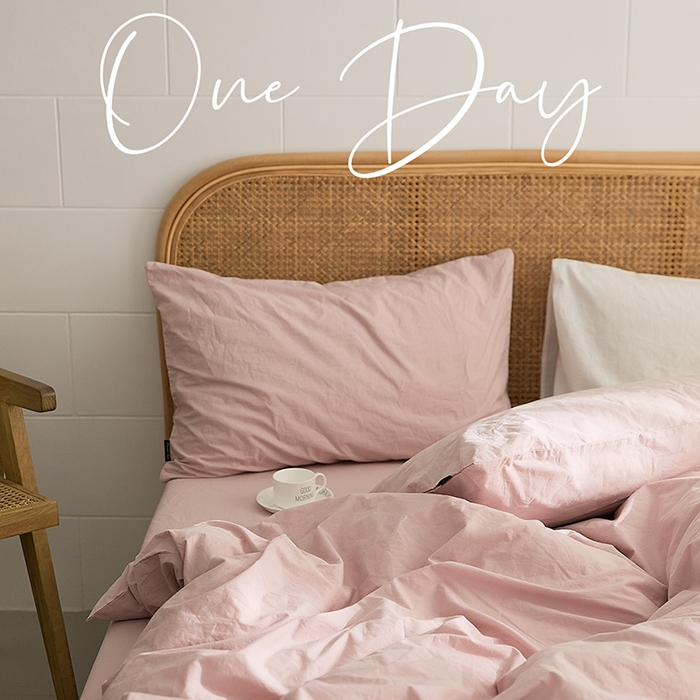 91家纺网 家纺一手货源 找家纺 新款秋冬40S水洗棉四件套-晚风（英文版） 晚风-果冻粉