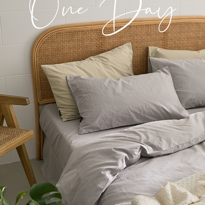 91家纺网 家纺一手货源 找家纺 新款秋冬40S水洗棉四件套-晚风（英文版） 晚风-银灰