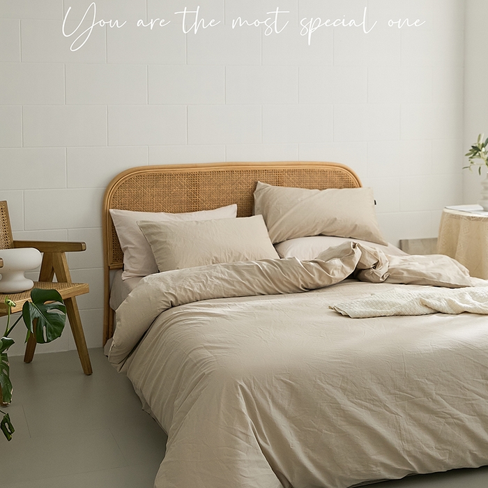 91家纺网 家纺一手货源 找家纺 新款秋冬40S水洗棉四件套-晚风（英文版） 晚风-浅卡其