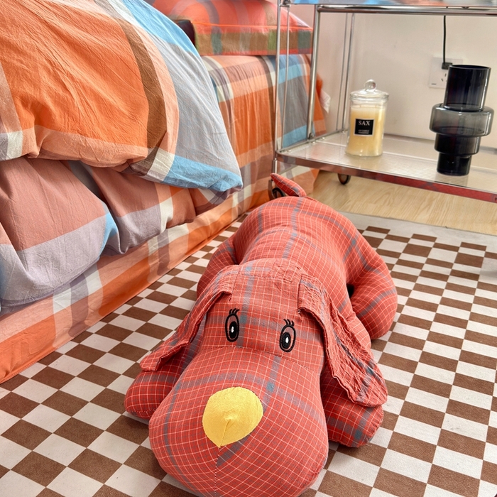 91家纺网 家纺一手货源 找家纺 （总）三沁 2024新款AAA版直播爆款纯棉全棉色织水洗棉简约格子式四件套（床单圆角荷叶边）