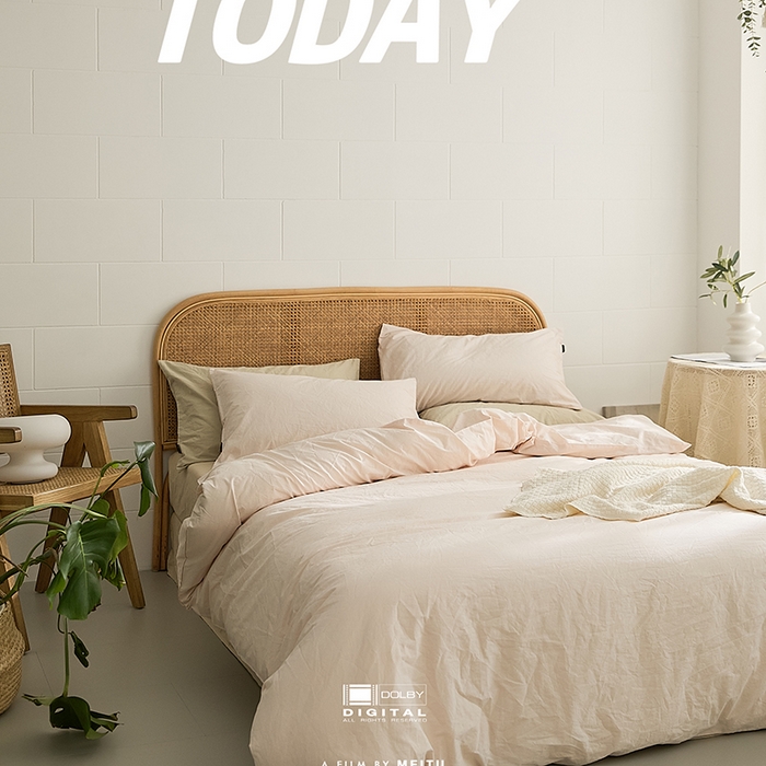 91家纺网 家纺一手货源 找家纺 新款秋冬40S水洗棉四件套-晚风（英文版） 晚风-玉粉