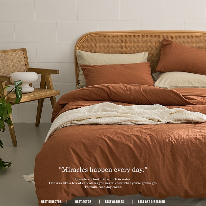 91家纺网 家纺一手货源 找家纺 新款秋冬40S水洗棉四件套-晚风（英文版） 晚风-茶色