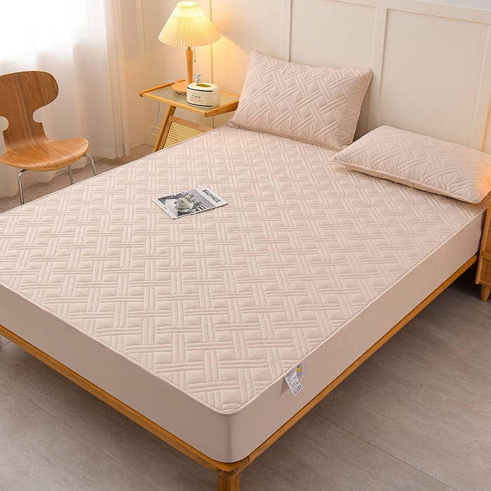 91家纺网 家纺一手货源 找家纺 X猫先生床笠 2024新款A类原棉防水隔尿大豆抗菌夹棉床笠席梦思床垫保护罩防尘床罩加高加厚 防水款迷宫-卡其