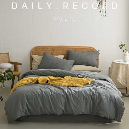 91家纺网 家纺一手货源 找家纺 （总）新款秋冬40S水洗棉四件套-晚风（英文版）