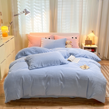 91家纺网 家纺一手货源 找家纺 （总）川悦生活 2023新款兔兔绒牛奶绒四件套-耶耶系列