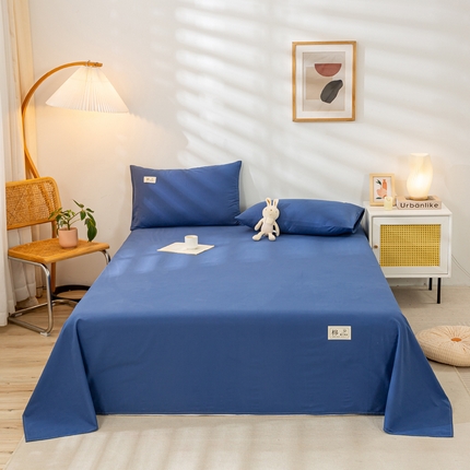 91家纺网 家纺一手货源 找家纺 2023新款纯棉磨毛单品床单全棉宿舍单人被单纯色枕套三件套