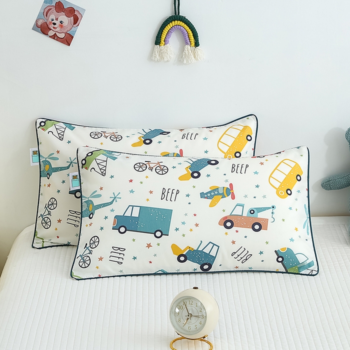 91家纺网 家纺一手货源 找家纺 良佐生活 2023新款60支全棉贡缎卡通信封款枕套 汽车王国