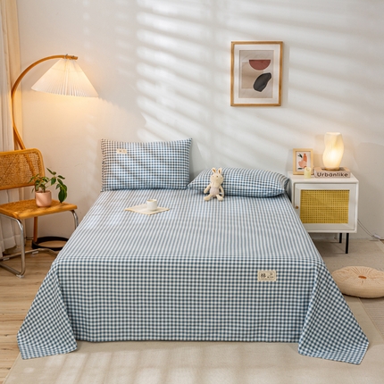 91家纺网 家纺一手货源 找家纺 2023新款纯棉磨毛单品床单全棉宿舍单人被单纯色枕套三件套