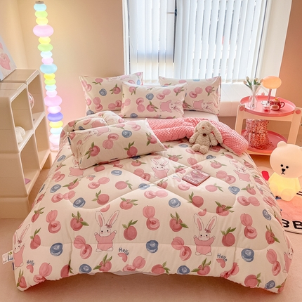 91家纺网 家纺一手货源 找家纺 （总）简宜家居  2023新款全棉安抚豆豆绒被冬被春秋被