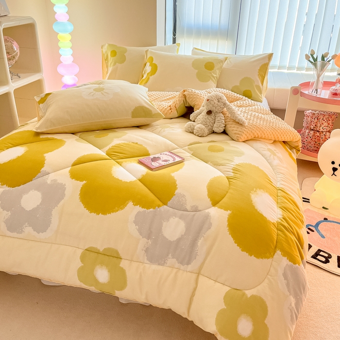 91家纺网 家纺一手货源 找家纺 简宜家居  2023新款全棉安抚豆豆绒被冬被春秋被 梦享