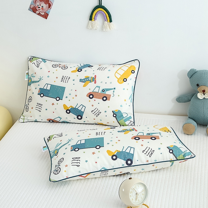 91家纺网 家纺一手货源 找家纺 良佐生活 2023新款60支全棉贡缎卡通信封款枕套 汽车王国