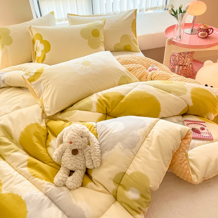 91家纺网 家纺一手货源 找家纺 简宜家居  2023新款全棉安抚豆豆绒被冬被春秋被 梦享