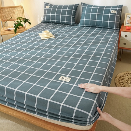 91家纺网 家纺一手货源 找家纺 2023新款纯棉磨毛单品床笠床罩席梦思床垫保护罩防尘床套