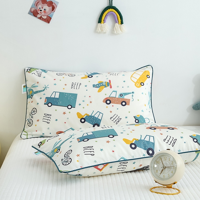 91家纺网 家纺一手货源 找家纺 良佐生活 2023新款60支全棉贡缎卡通信封款枕套 汽车王国