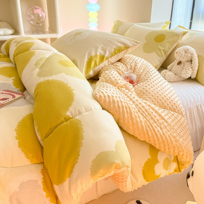 91家纺网 家纺一手货源 找家纺 简宜家居  2023新款全棉安抚豆豆绒被冬被春秋被 梦享