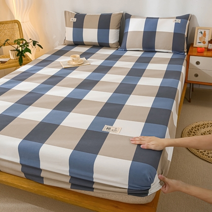 91家纺网 家纺一手货源 找家纺 2023新款纯棉磨毛单品床笠床罩席梦思床垫保护罩防尘床套