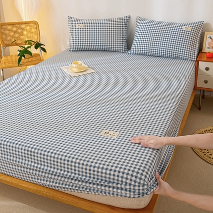 91家纺网 家纺一手货源 找家纺 2023新款纯棉磨毛单品床笠床罩席梦思床垫保护罩防尘床套