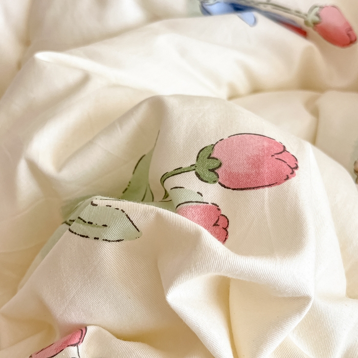 91家纺网 家纺一手货源 找家纺 简宜家居  2023新款全棉安抚豆豆绒被冬被春秋被 花园兔