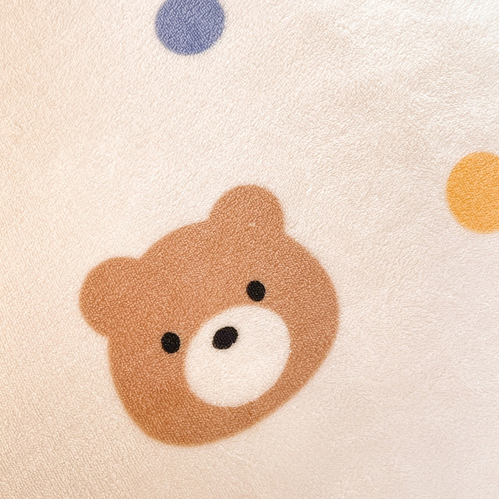 91家纺网 家纺一手货源 找家纺 金盛皇朝家纺 2023高克重牛奶绒韩版花边床裙款四件套 波点小熊