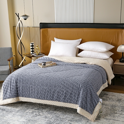 91家纺网 家纺一手货源 找家纺 （总）家维 2025年新款兔毛绒安抚豆豆被冬被宝宝绒豆豆被被子