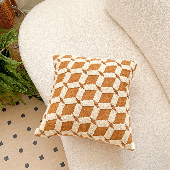 91家纺网 家纺一手货源 找家纺 918拾朵家居 2023新款中古风毛巾绣抱枕 尼克  