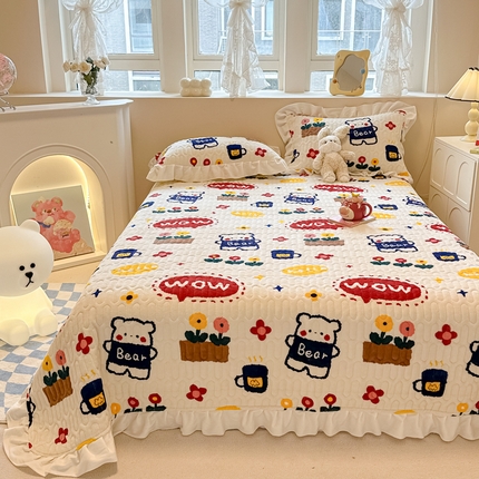 91家纺网 家纺一手货源 找家纺 （总）简宜家居（朝初家纺）2023新款牛奶绒夹棉床盖