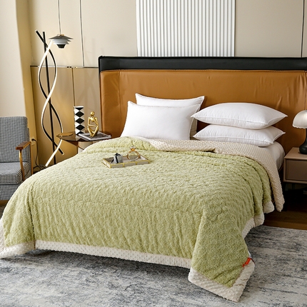 91家纺网 家纺一手货源 找家纺 （总）家维 2025年新款兔毛绒安抚豆豆被冬被宝宝绒豆豆被被子