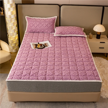 91家纺网 家纺一手货源 找家纺 （总）正邦家纺 2024新款牛奶绒提花保暖塔芙蓉床垫