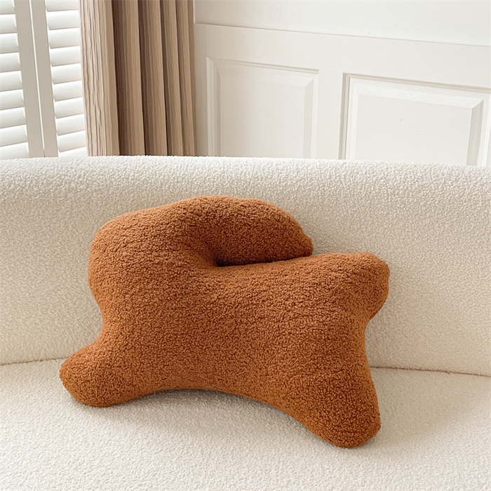 91家纺网 家纺一手货源 找家纺 918拾朵家居 2023新款兔歪歪玩偶+三角靠枕 兔YY(咖）