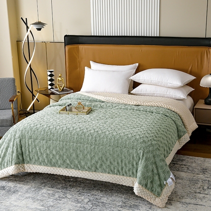 91家纺网 家纺一手货源 找家纺 （总）家维 2025年新款兔毛绒安抚豆豆被冬被宝宝绒豆豆被被子