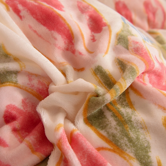 91家纺网 家纺一手货源 找家纺 （总）金盛皇朝家纺 2023款高克重牛奶绒双层花边床盖单件三件四件套