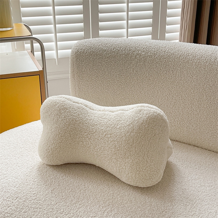 91家纺网 家纺一手货源 找家纺 918拾朵家居 2023新款兔歪歪玩偶+三角靠枕 腰靠(白）