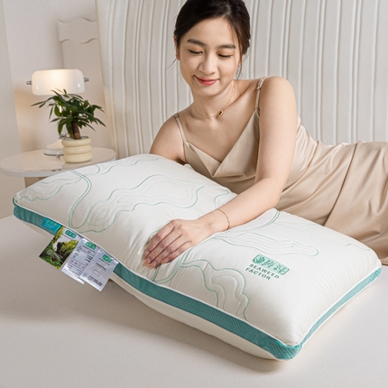 （总）歌历斯家纺 2023新款海藻热绒棉立体枕头枕芯