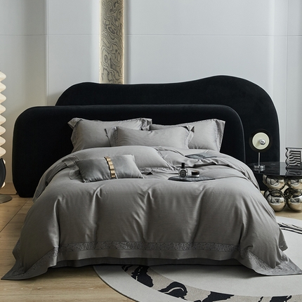 91家纺网 家纺一手货源 找家纺 （总）淼铭家纺 2025新款色纺天丝棉磨毛镂空四件套-伯爵