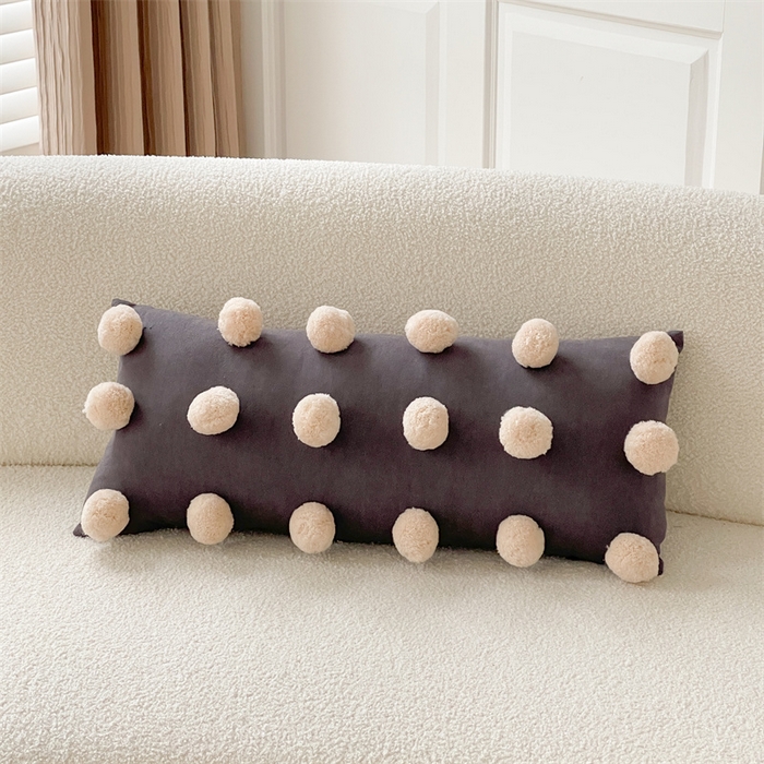 91家纺网 家纺一手货源 找家纺 918拾朵家居 2023新款眼睛兔立体坐垫＋黑白球球抱枕 黑白球球抱枕  