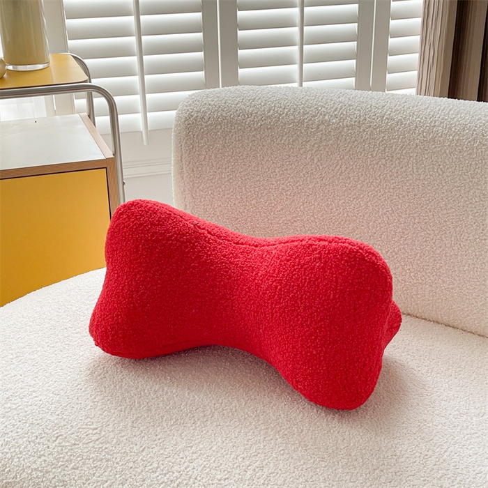 91家纺网 家纺一手货源 找家纺 918拾朵家居 2023新款兔歪歪玩偶+三角靠枕 腰靠(红）