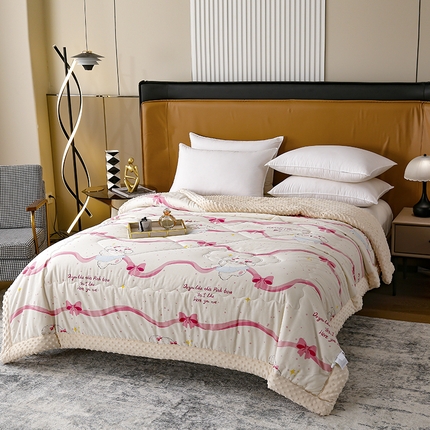 家维 2025年新款全棉豆豆被被子冬被 可爱狗