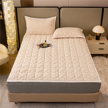 91家纺网 家纺一手货源 找家纺 （总）正邦家纺 2024新款牛奶绒提花保暖塔芙蓉床垫